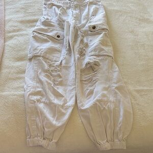 Carmar White Distressed Ankle Jeans